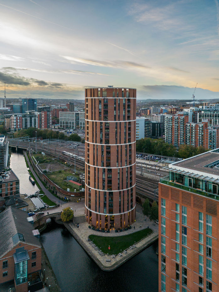 Aerial of Candle House, Leeds