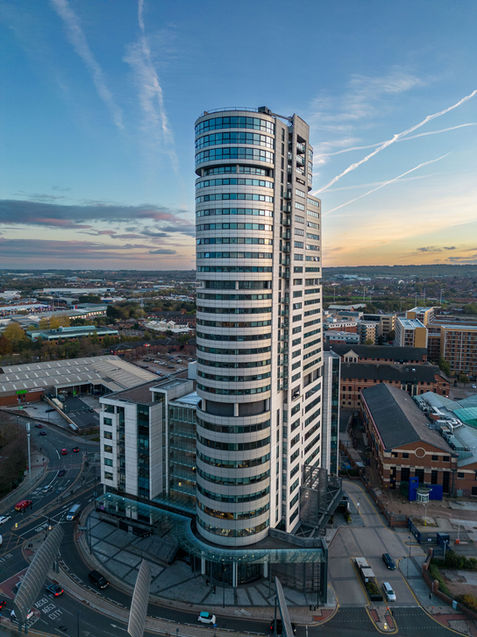 Aerial drone photo of Bridgewater Place, Leeds