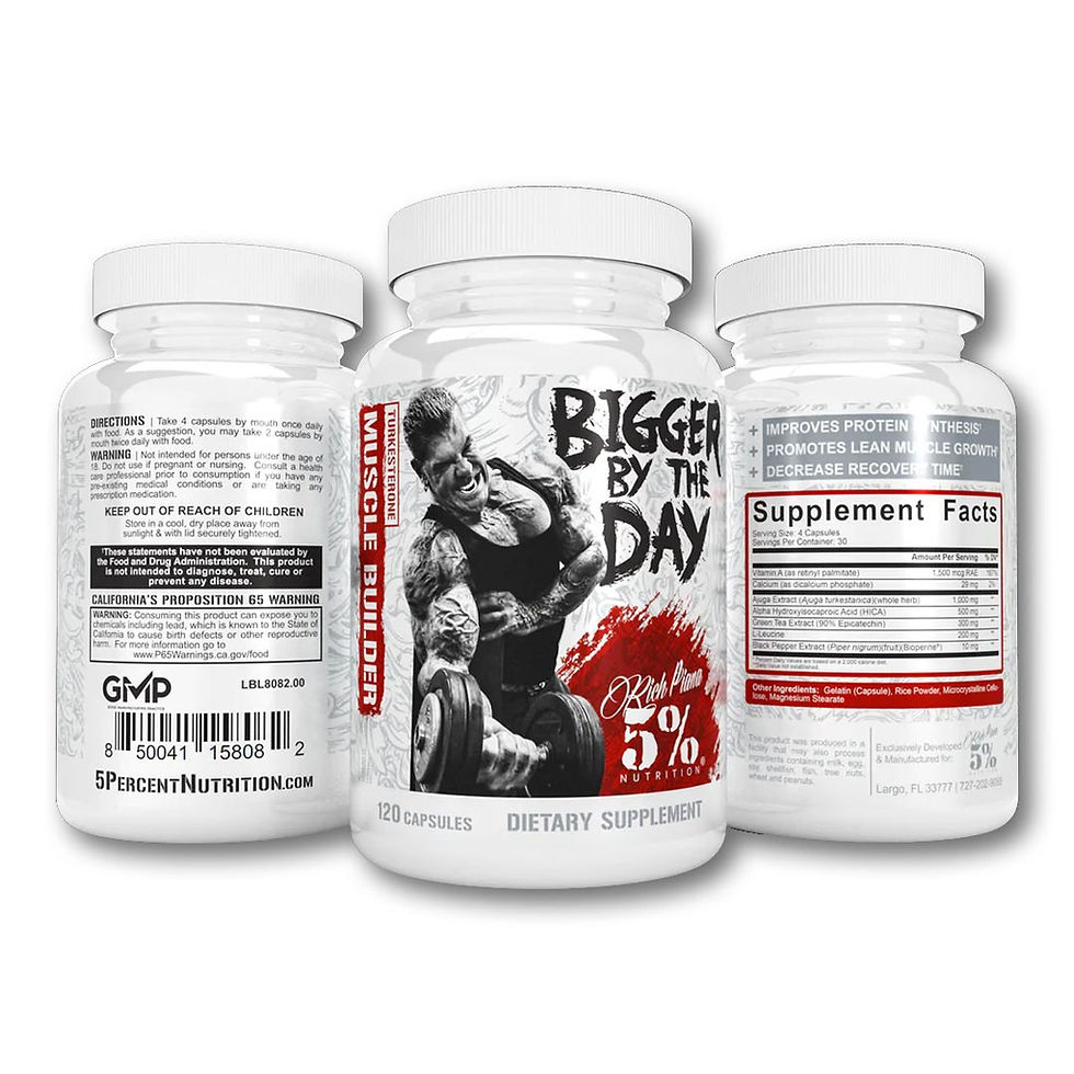 Thumbnail: Rich Piana 5% Nutrition Bigger By The Day Muscle Builder 120 Capsules