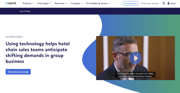 Accor case study & video scripts for Cvent