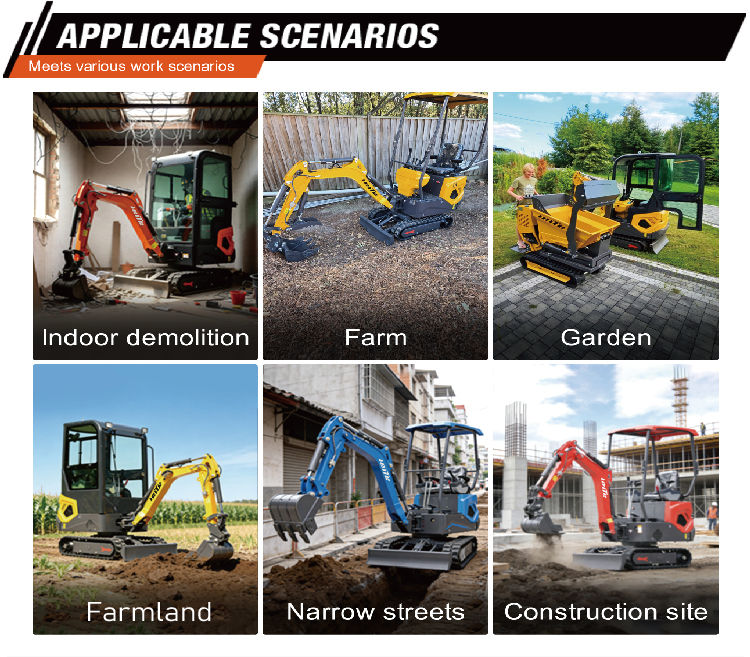 Thumbnail: New Mini Excavator 1.2 Tons Agriculture Crawler 1200kg small Excavator mini digg