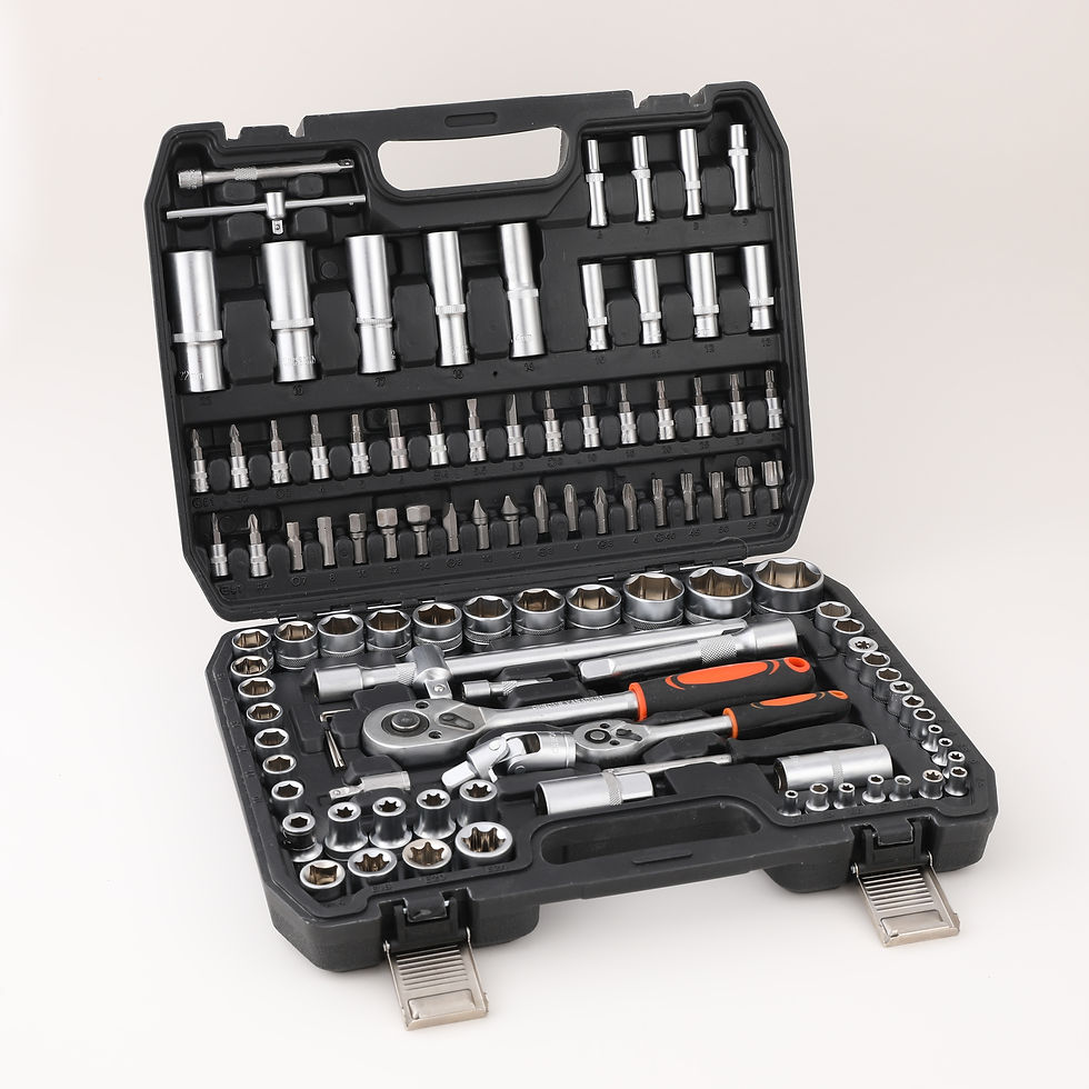 Thumbnail: 108pcs OEM Advanced Precision Steel Hand Car Bicycle Repair Kit 1/2 Inch Drive S