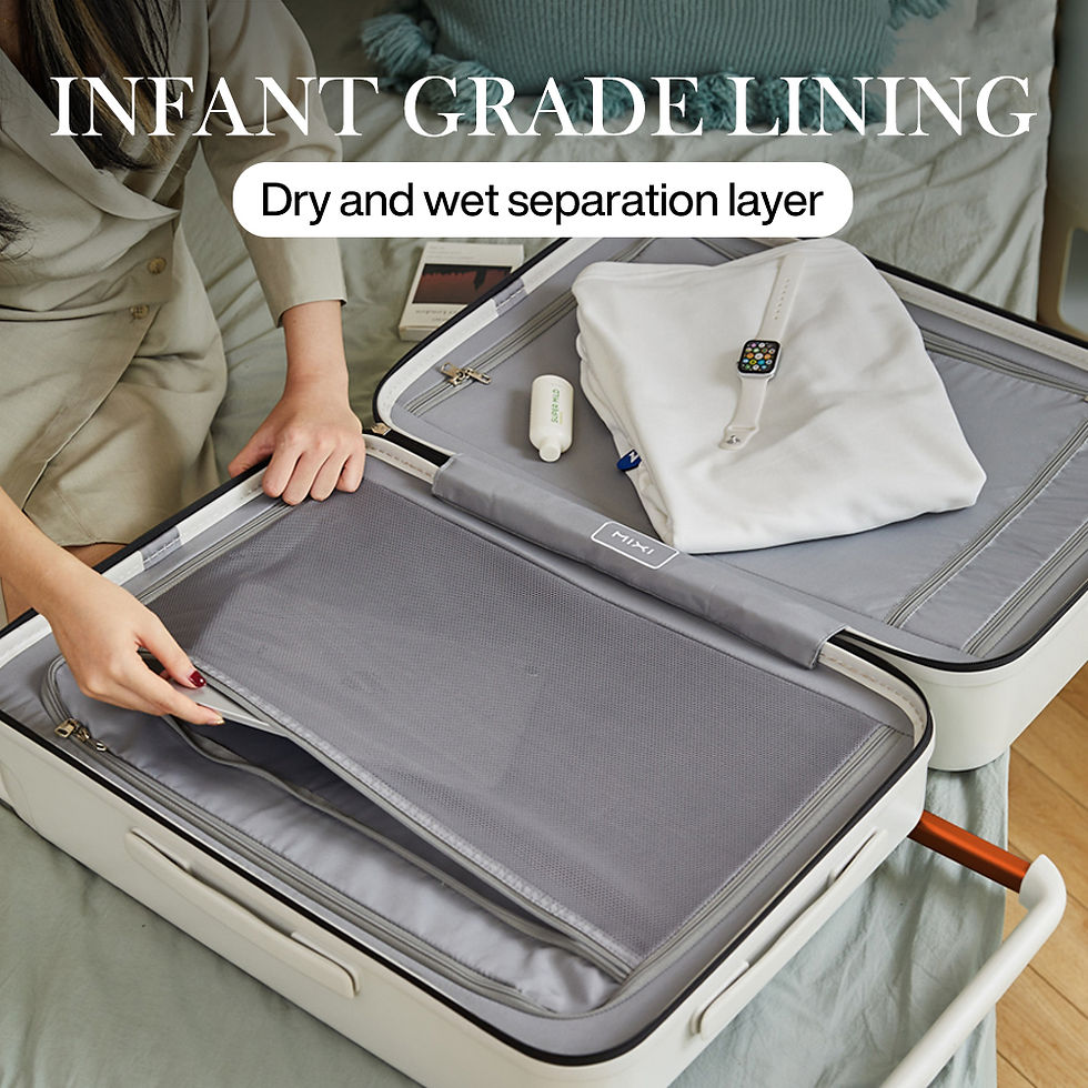 Thumbnail: Mixi Wide Handle Travel Luggage Suitcase Rolling Spinner Wheels Hardside PC TSA 