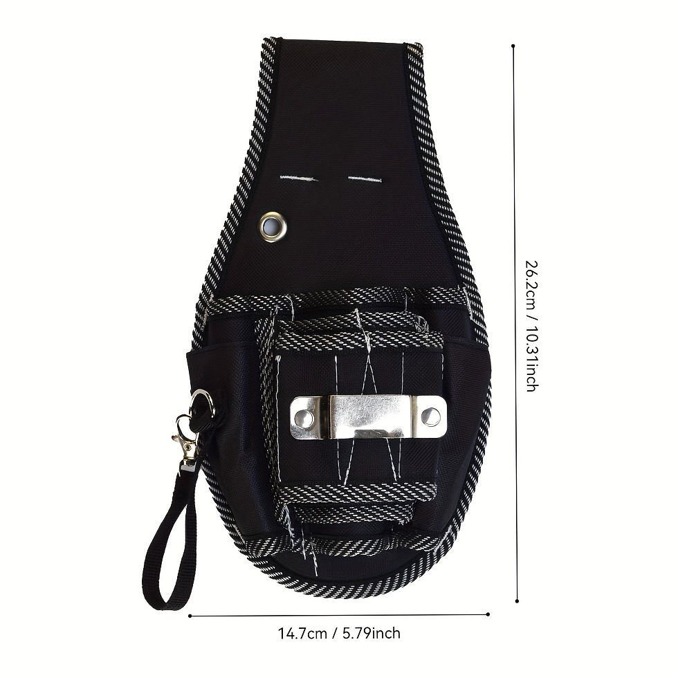 Thumbnail: Professional Carpenter's Tool Belt Pouch: Durable Polyester, Waist-Level Storage