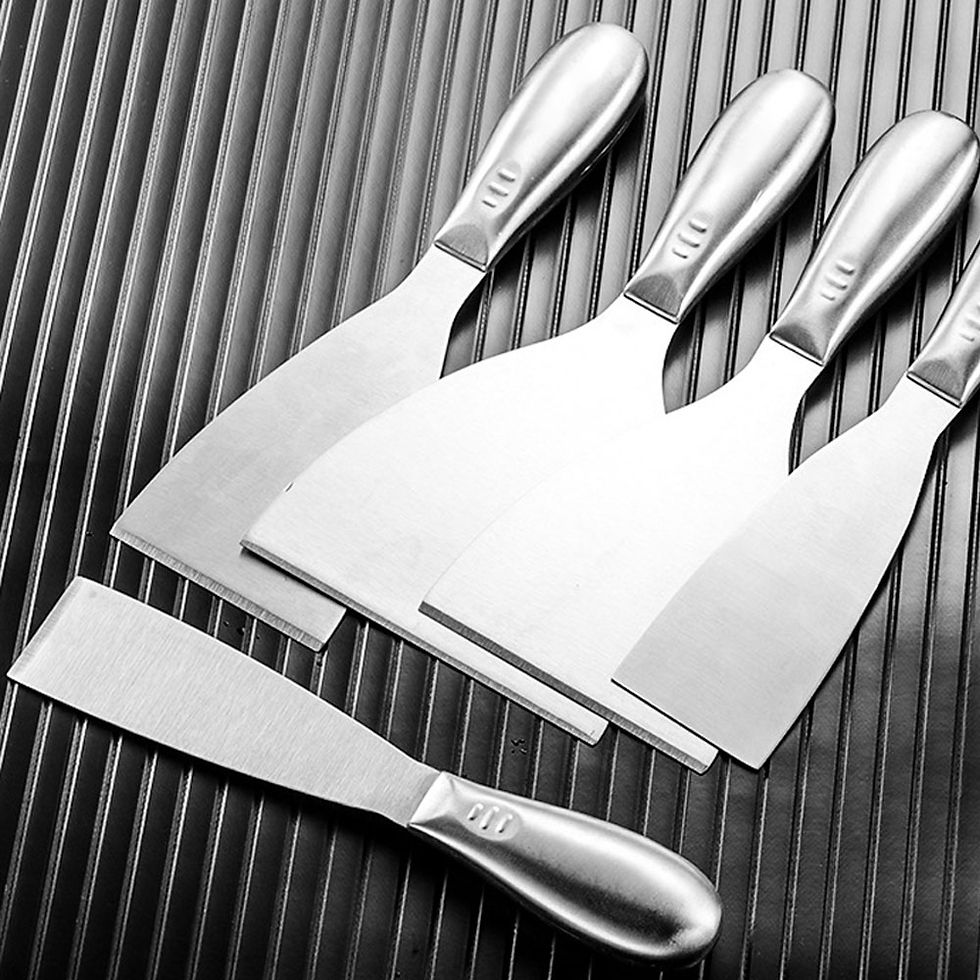 Thumbnail: Premium Polished All-Stainless Steel Scraper Tool for Drywall Finishing,Professi
