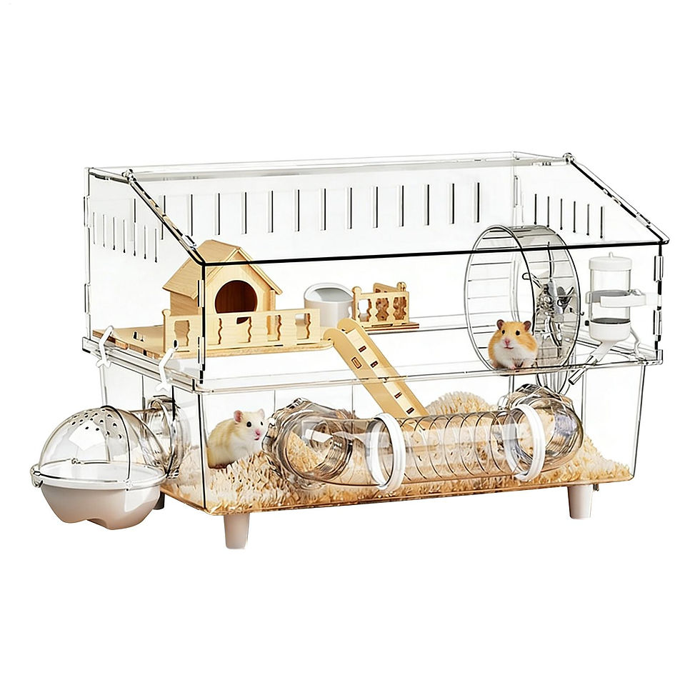 Thumbnail: Double-Layer Transparent Acrylic Ferret Cage Hamster Cage Chewproof Large Hamste