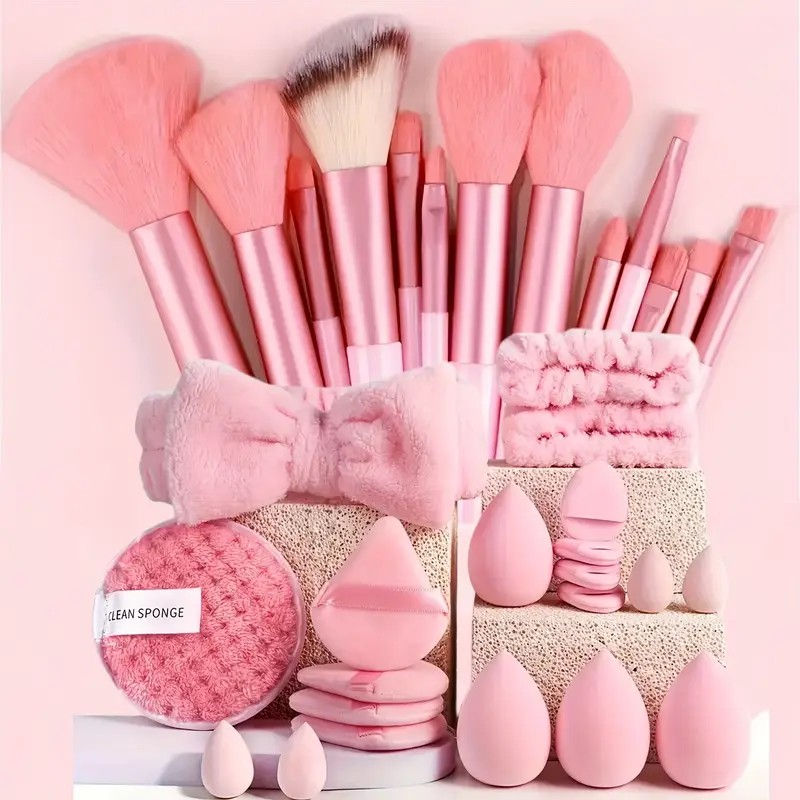 Thumbnail: 33pcs beauty set makeup kit  large and small beauty sponges for flawless makeup 