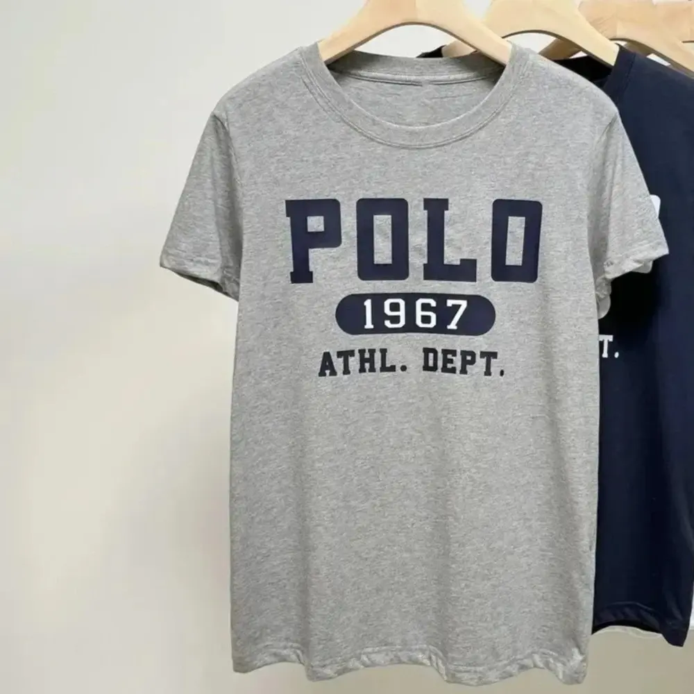 RLauren T-shirt New Polo1967 Logo Korean Popular Clothes Short Sleeve Woman Clot