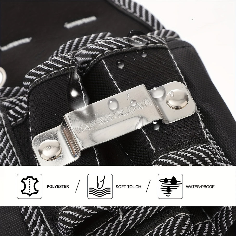 Thumbnail: Professional Carpenter's Tool Belt Pouch: Durable Polyester, Waist-Level Storage