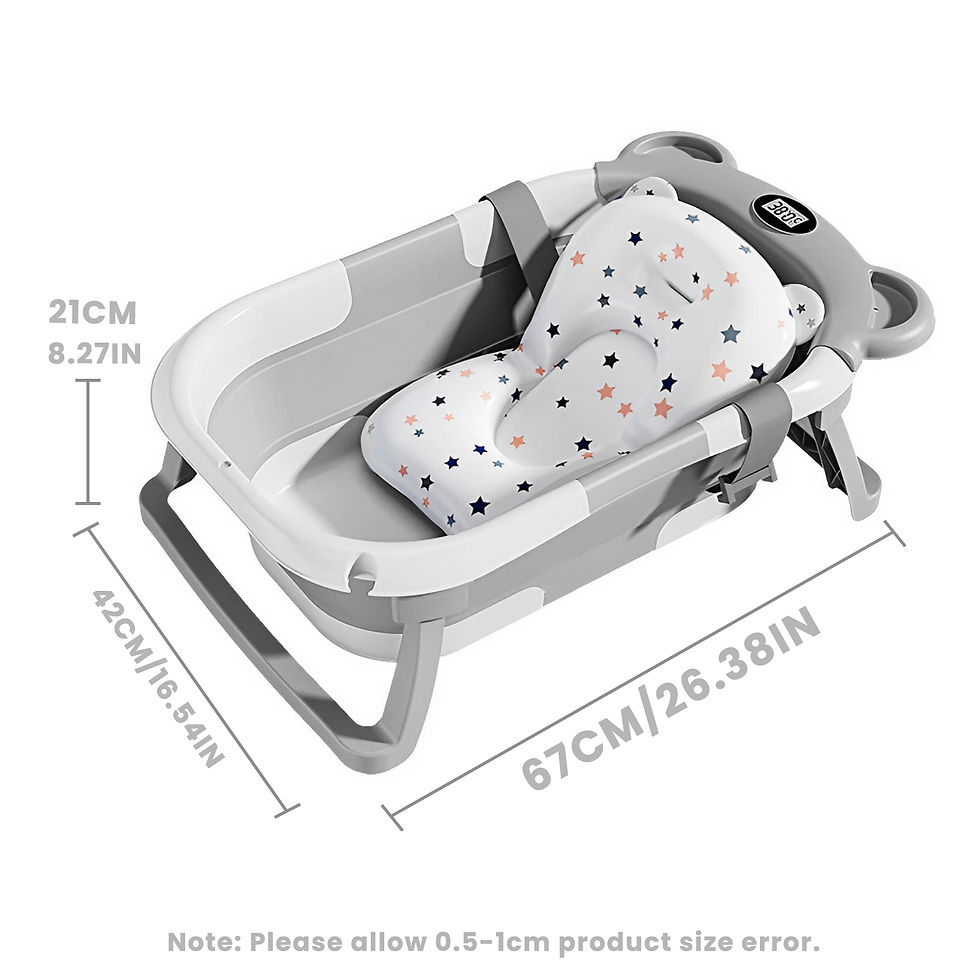 Thumbnail: Portable Travel Bathtub, Collapsible Baby Bathtub, with Thermometer &1Soft Float