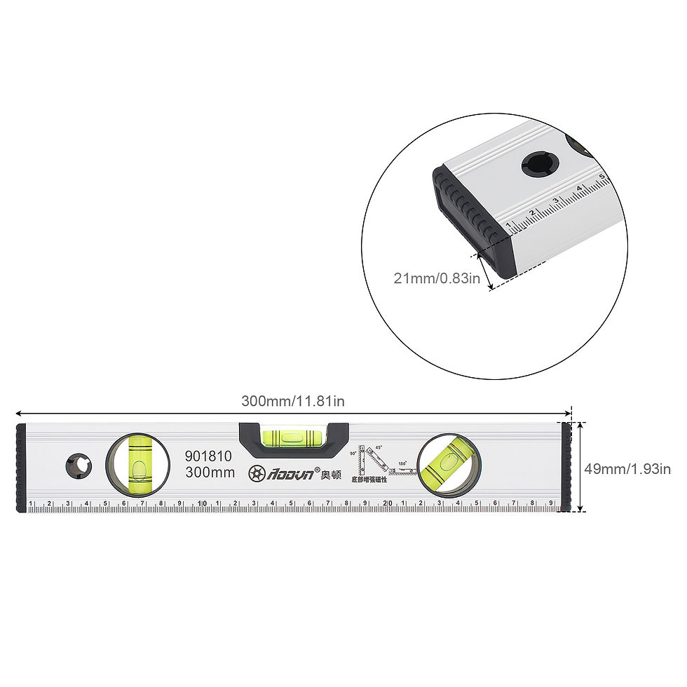 Thumbnail: 300mm Precision Magnetic Aluminum Alloy Level Ruler with Blister Design and Mm S