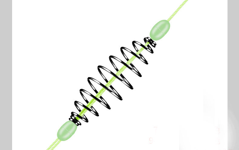 Thumbnail: 5 Pairs carbon steel luminous fishing hooks double barbed hook with PE line carp