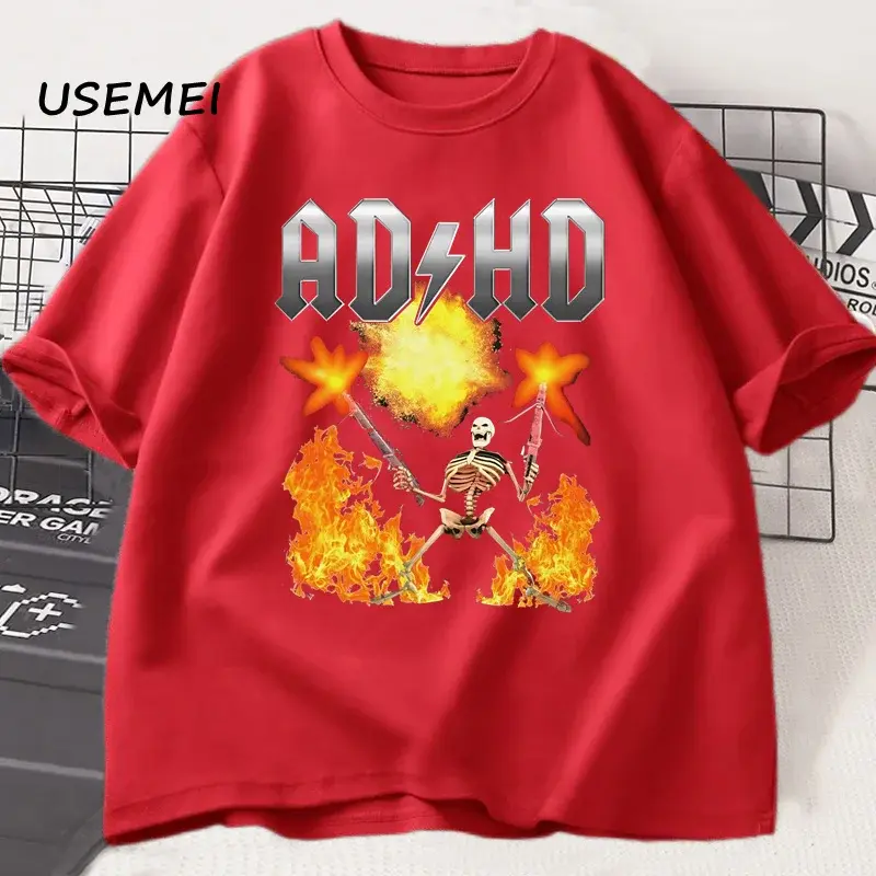 Thumbnail: Funny ADHD Graphic Tee Shirt Mental Health Awareness T-Shirt Men Women Fashion C