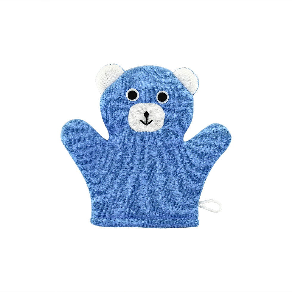 Thumbnail: Non-Slip Easy Grip Baby Bath Glove - Cute Animal Shape Toddler Shower Sponge wit