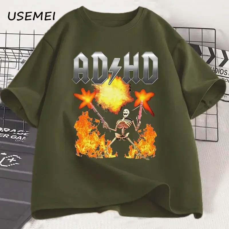 Thumbnail: Funny ADHD Graphic Tee Shirt Mental Health Awareness T-Shirt Men Women Fashion C