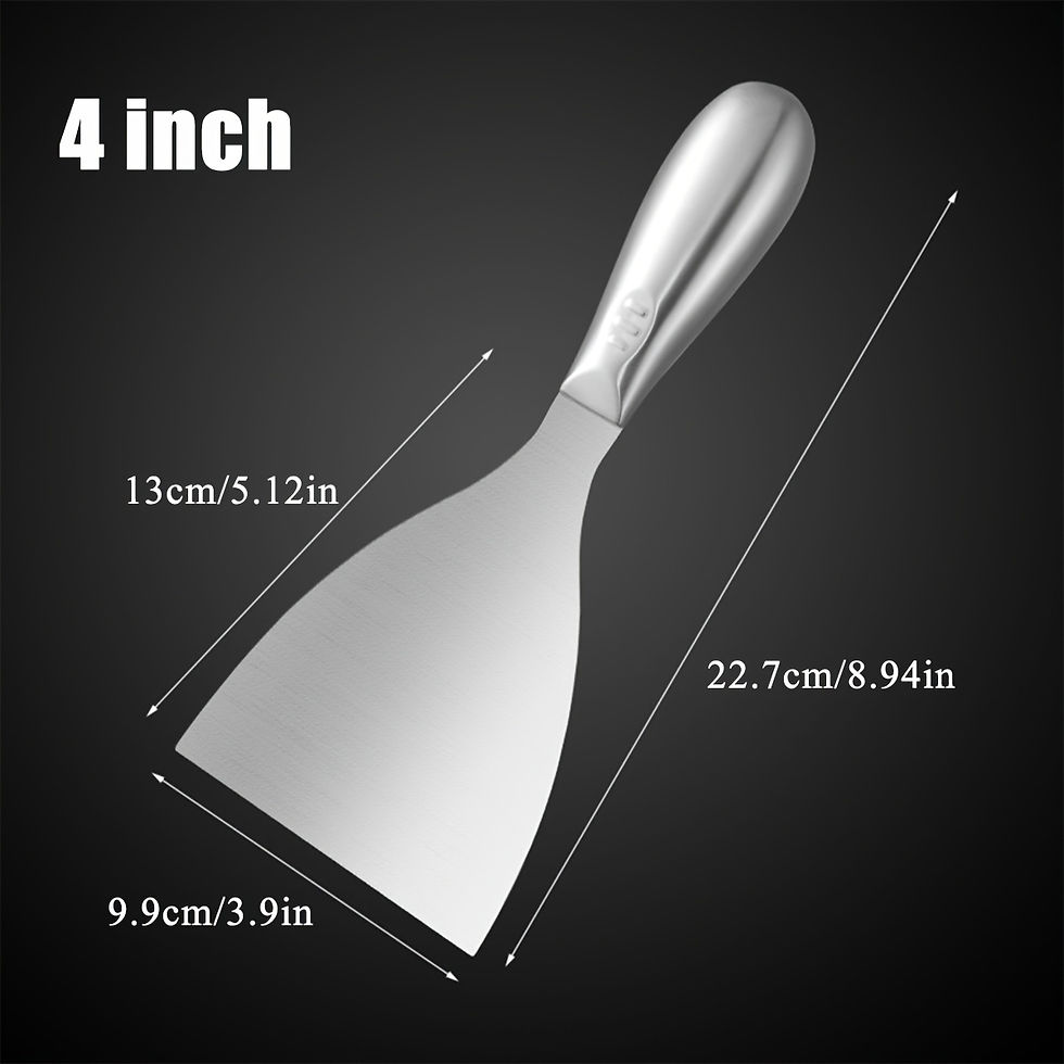 Thumbnail: Premium Polished All-Stainless Steel Scraper Tool for Drywall Finishing,Professi