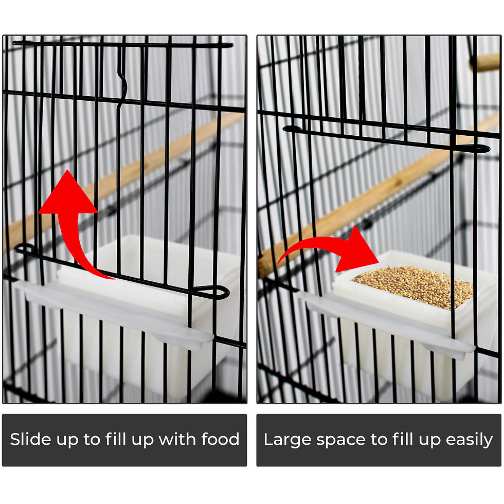 Thumbnail: Large Metal Bird Cage for Budgie Parakeet Canary Cockatiel Finch or Lovebird
