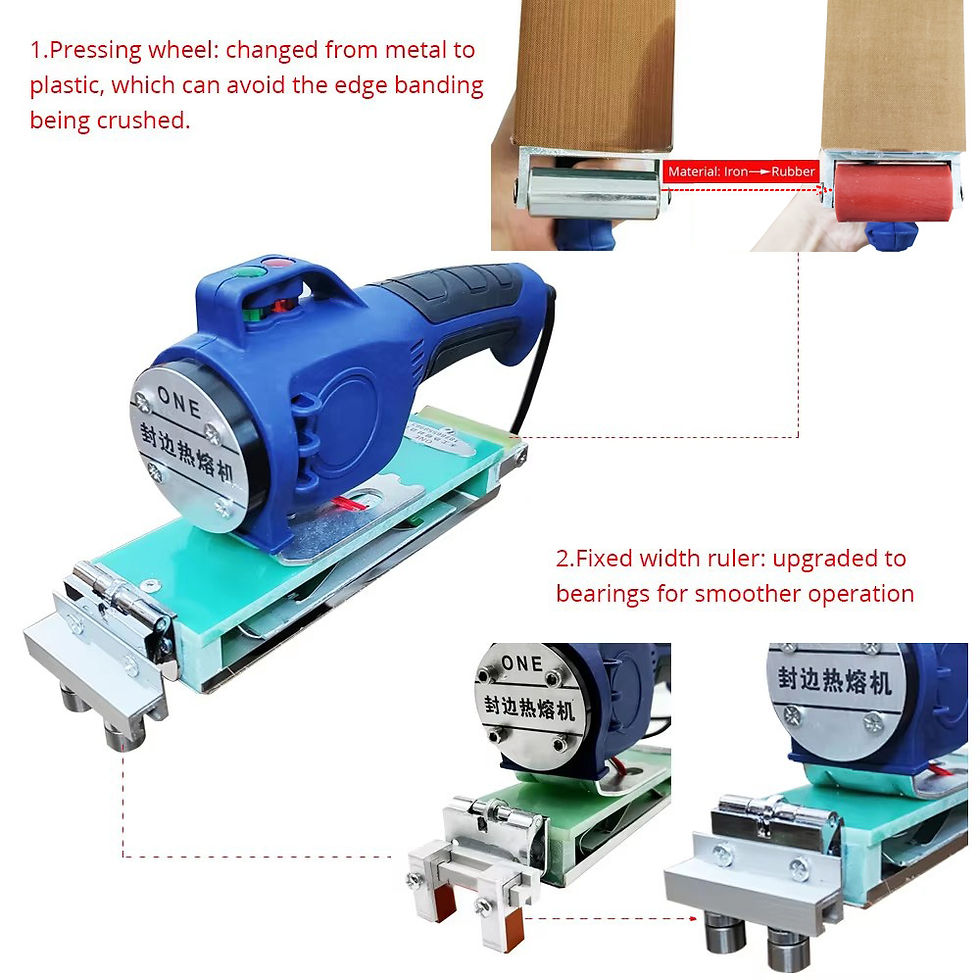 Thumbnail: 220V Woodworking Portable Edge Banding Machine Adjustable Temperature Wood PVC M