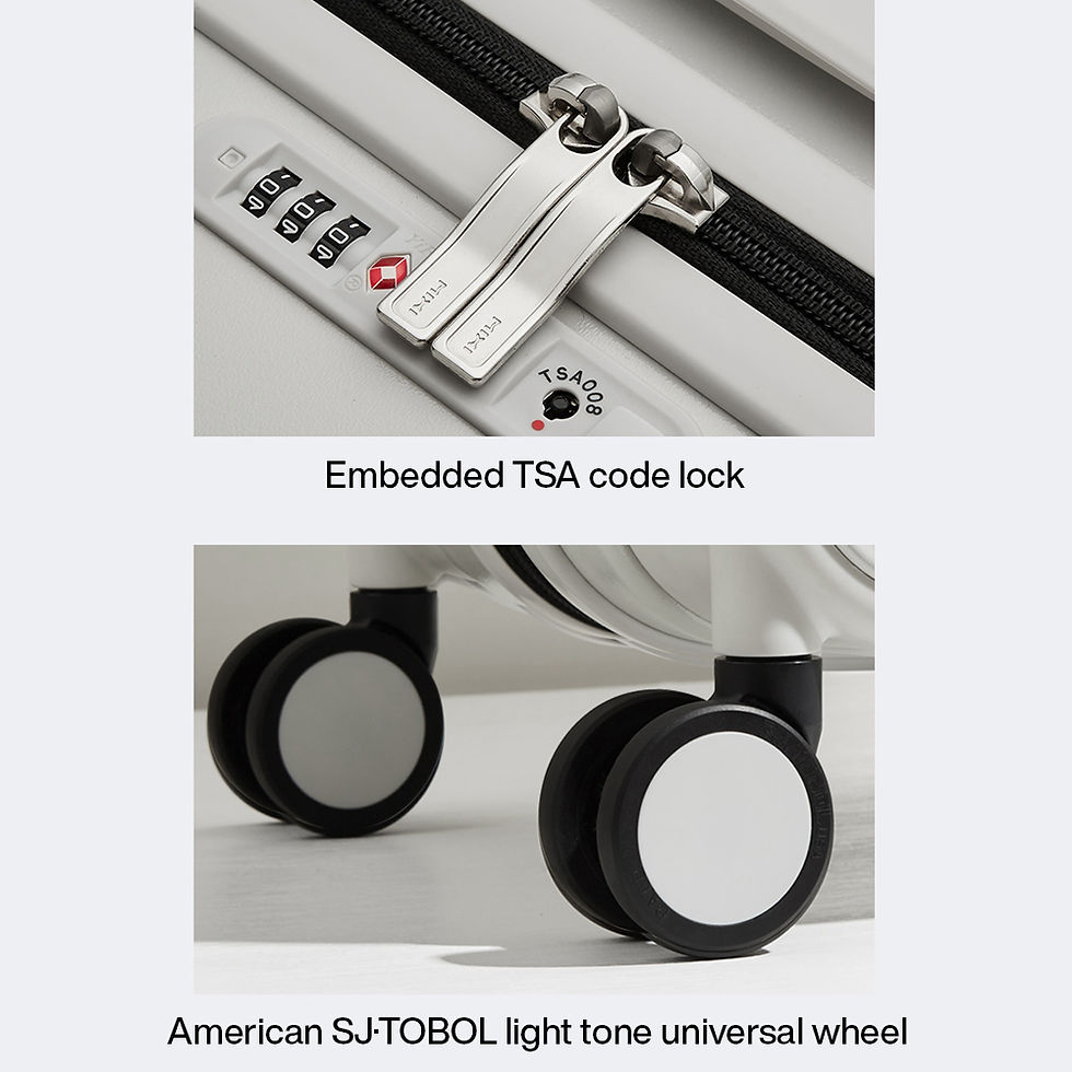 Thumbnail: Mixi Wide Handle Travel Luggage Suitcase Rolling Spinner Wheels Hardside PC TSA 