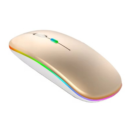Hot Product 2.4G ultra-thin silent mouse LED light dual-mode ...