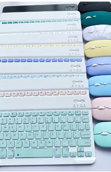 2023 Popular Colored Wireless Keyboard and Mouse Mini Rechargeable Keyboard With Mouse Com
