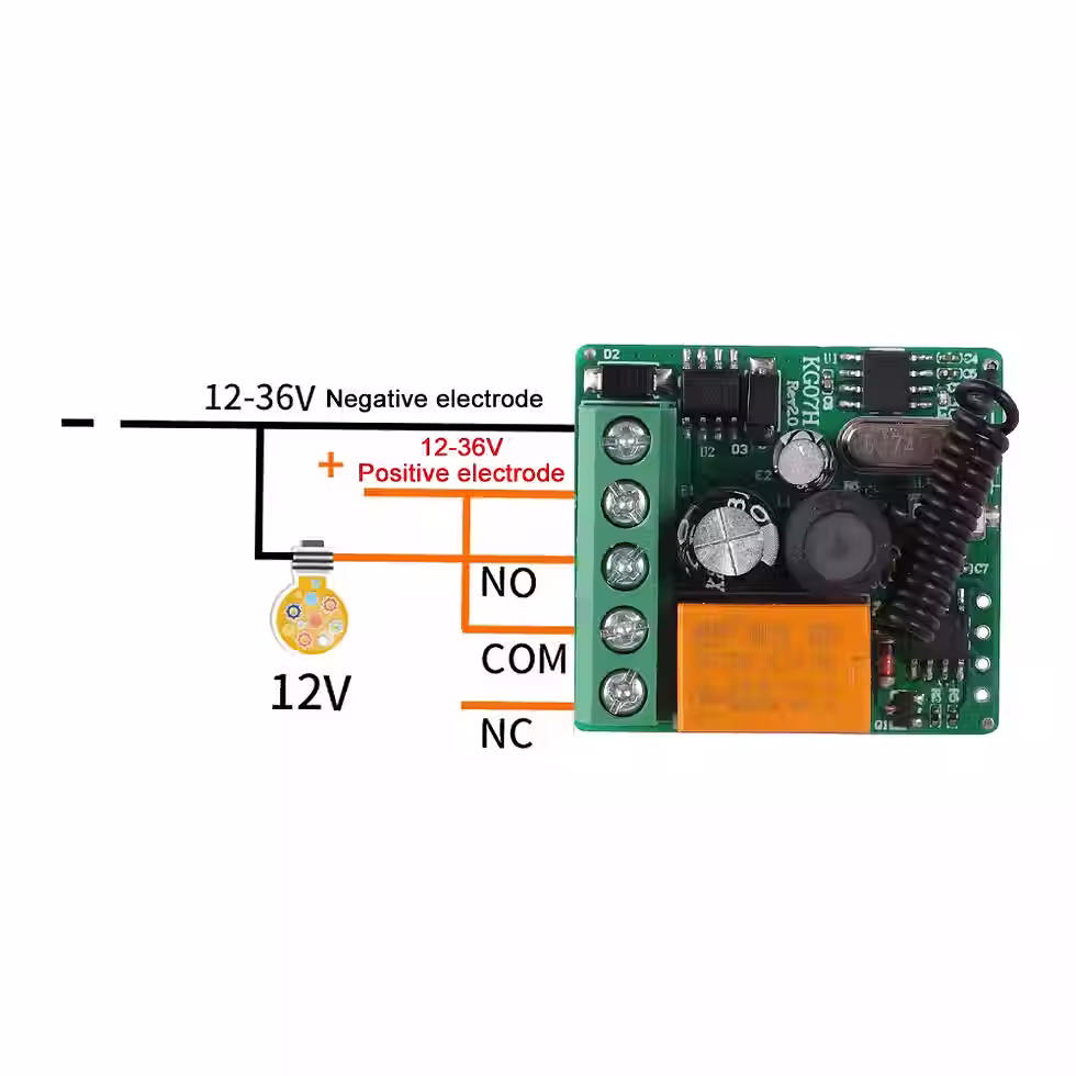الصورة المصغرة: Universal Wireless Remote Control Switch, Relay Receiver Module, RF Transmitter,