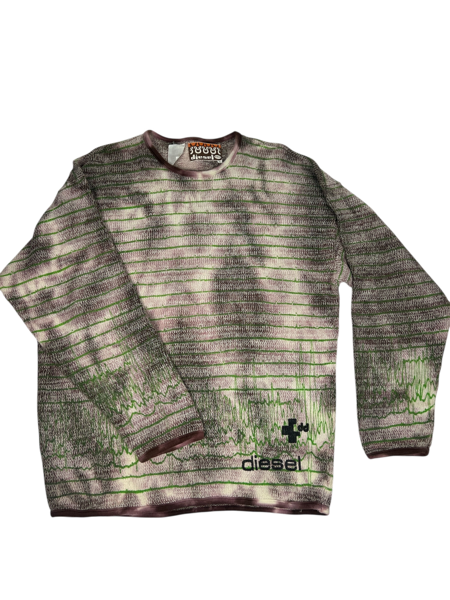 DIESEL Y2K PURPLE KNIT SWEATER 