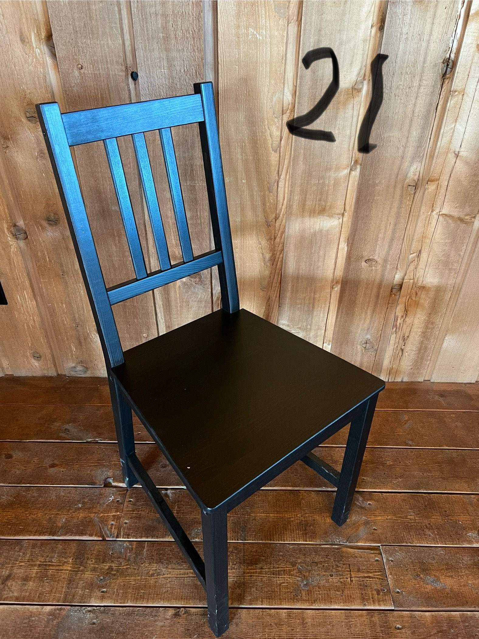 Black wooden chair
