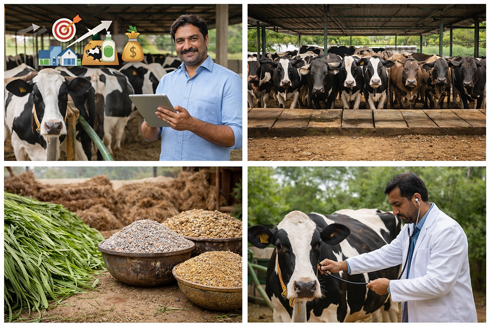 🐄 10 पशुओं का डेयरी फार्म कैसे शुरू करें? (पूरी लागत, मुनाफा और प्लानिंग गाइड 2026)