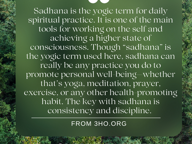 Create your own Sadhana