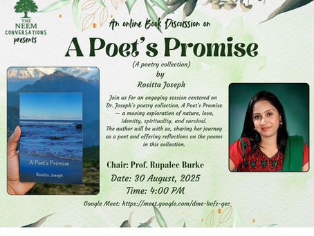 Book Discussion on A Poet's Promise at The Neem Event