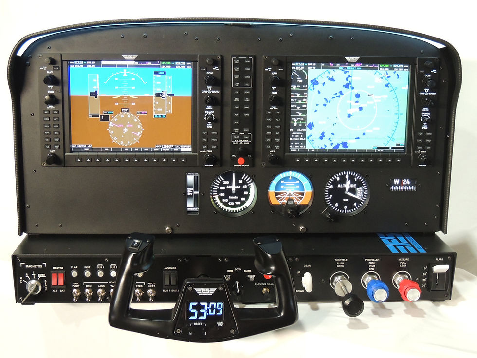 Thumbnail: FSW Convertible Desktop system  Full glass Garmin-style G1000 with backup instr