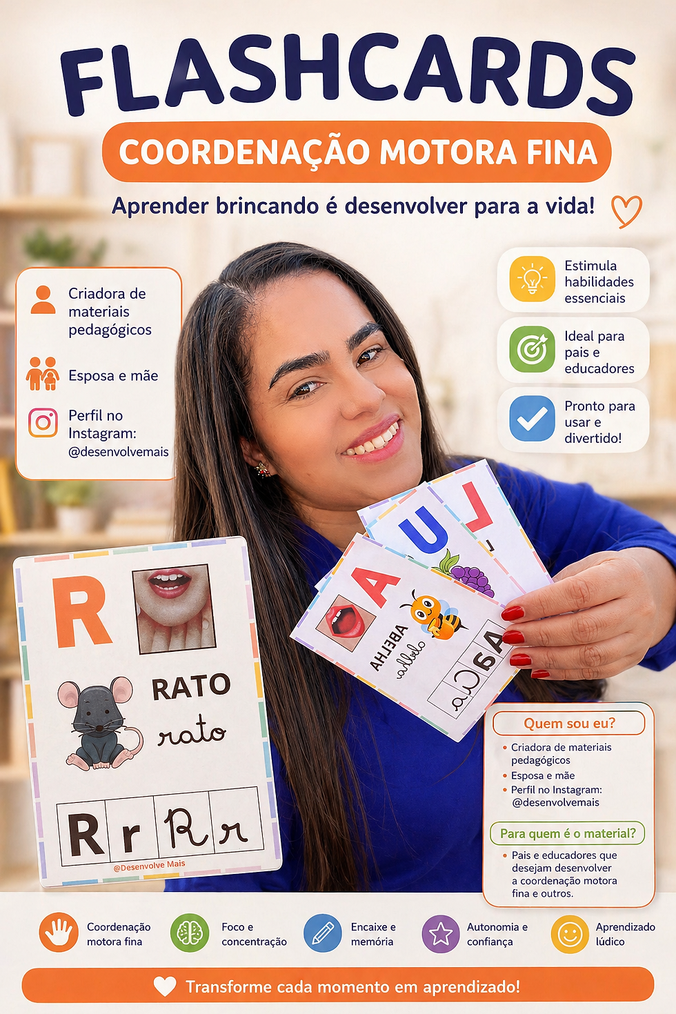 Miniatura: ALFABETO FÔNICO  - ENSINANDO DE FORMA FÁCIL COM CARDS