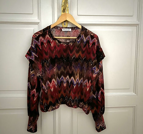 Sweat Lou Maille Graphique Multicolore