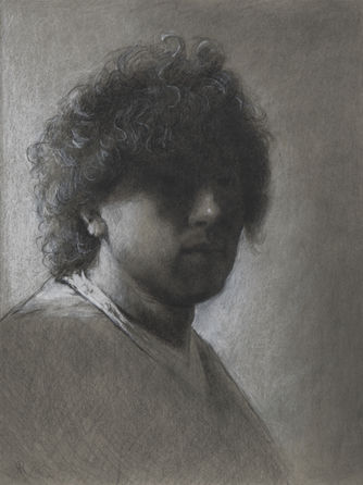 Luis Alvarez Roure. A study on Rembrandt van Rijn. Self-Portrait