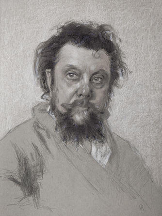 Luis Alvarez Roure. A study on Ilia Repin Portrait of Modest Mussorgsky