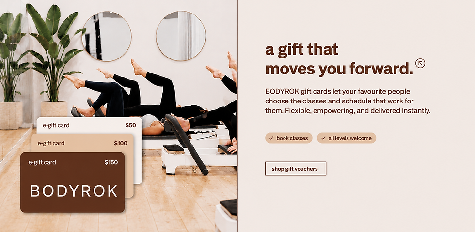 BODYROK e-gift cards for class Memberships and Pricing