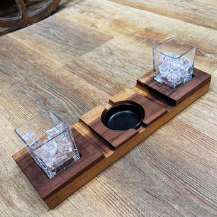 Double Seat Whiskey and Cigar Caddy