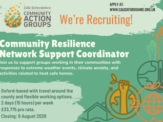 We're Recruiting: Community Resilience Network Support Coordinator