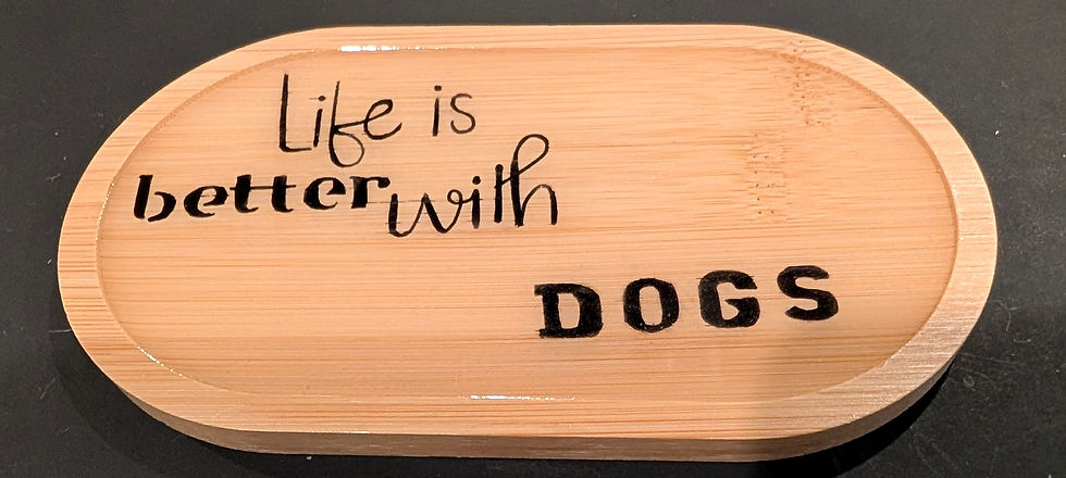 Thumbnail: Hand-painted holiday ornament - Life with Dogs