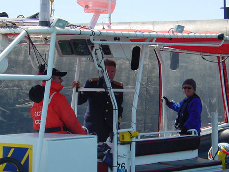 Harrison Ford on route to the set of K-19.