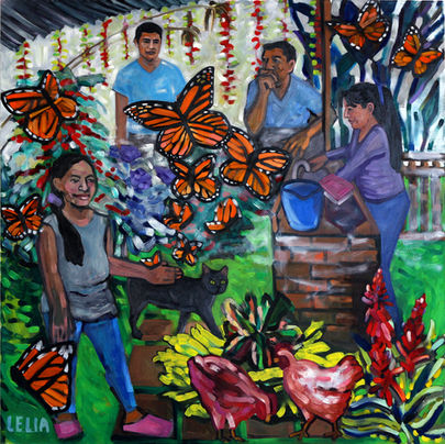 Tierra de Mujer. Painting by Lelia Byron.