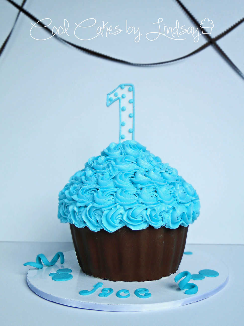 Blue Cupcake Cake