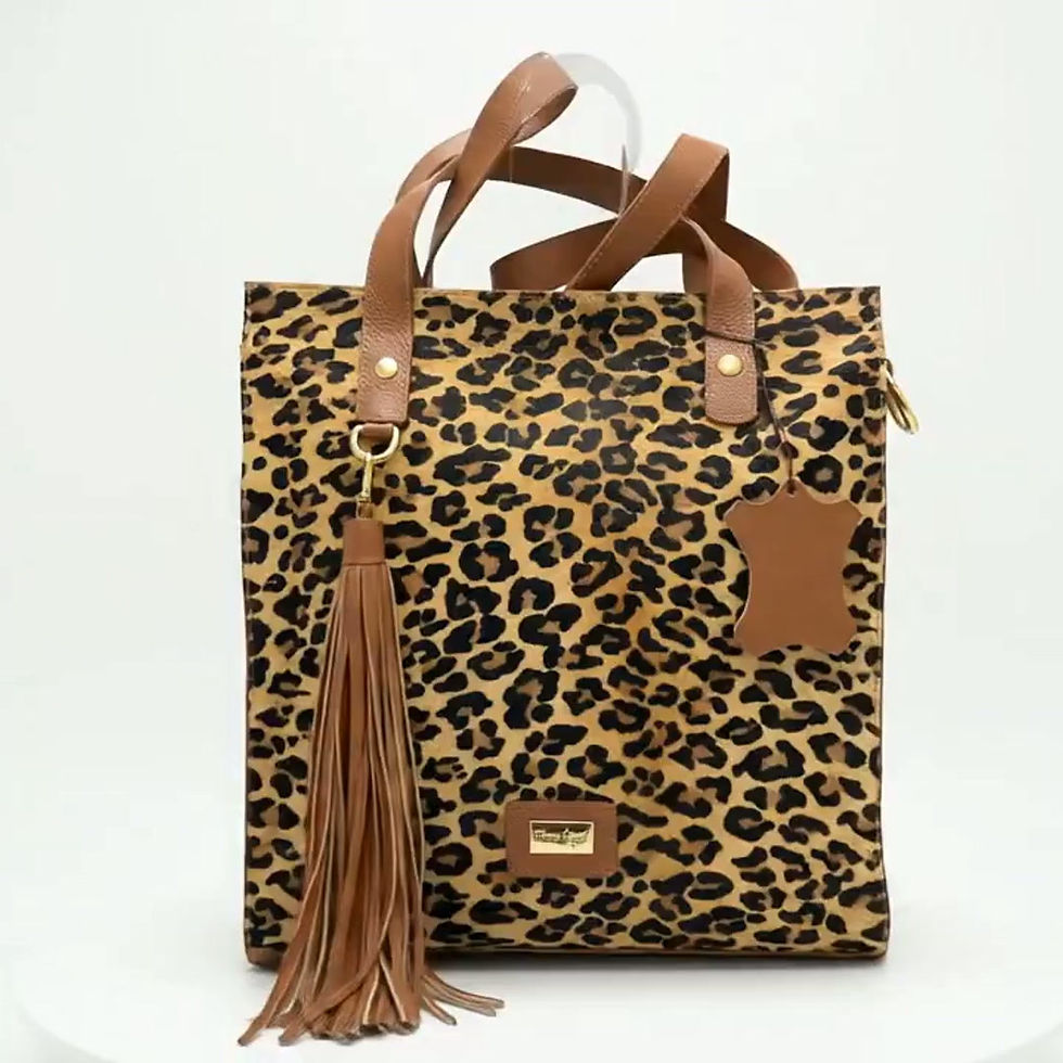 Miniatura: Cartera Linaje en Cuero Genuino Dama Color Animal print. Miel - Pasos de Ángel