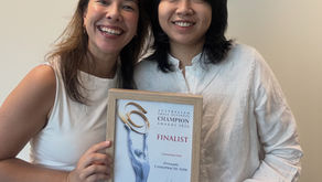 Dr Amy Norman and Dr Yiyao Sun with Australian Small Business Champion Awards Finalist Certificate 2026