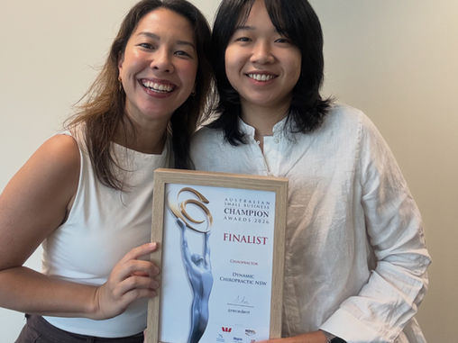 Dr Amy Norman and Dr Yiyao Sun with Australian Small Business Champion Awards Finalist Certificate 2026