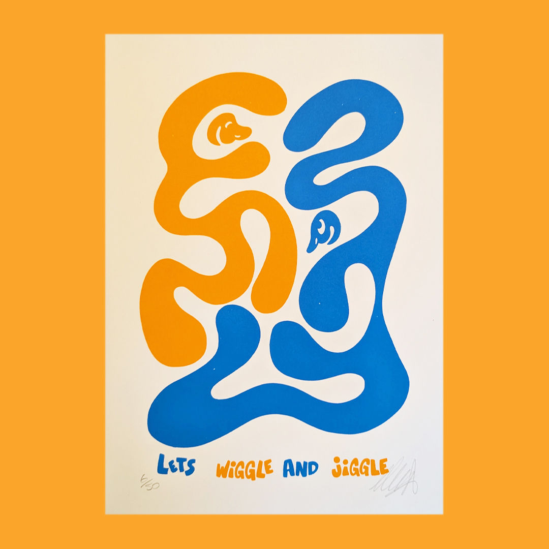 2 colour screenprint