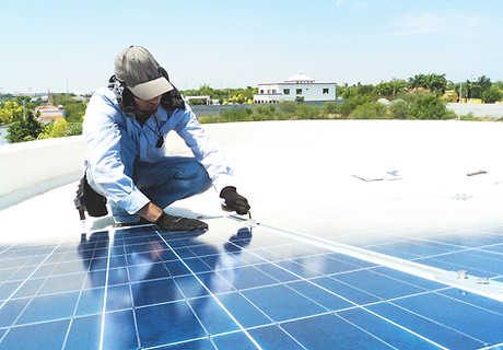 Reparación del panel solar
