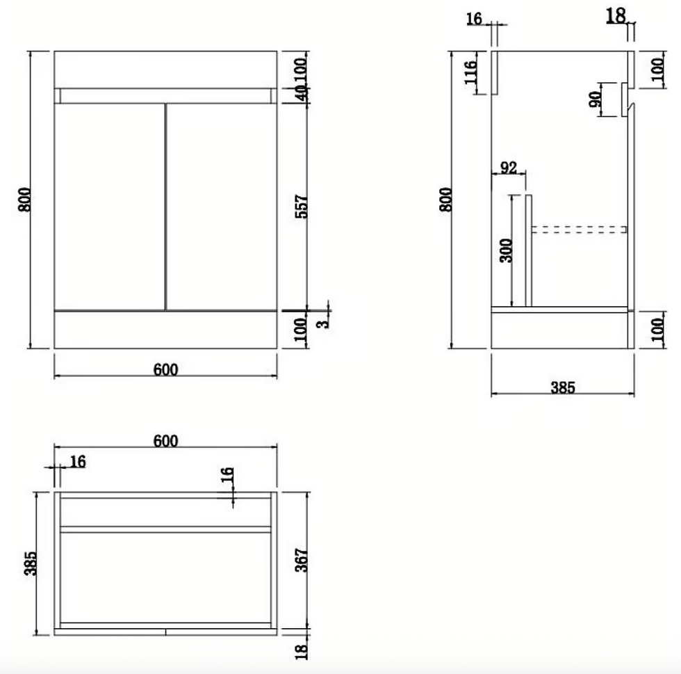 Thumbnail: 600mm Vanity Unit & Basin