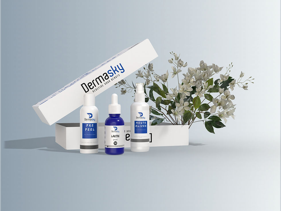 Thumbnail: Dermasky Lactic Acid Peel Kit (with pre peel, neutralizer & brush)